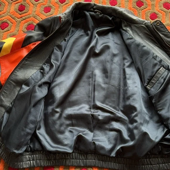 MAKE OFFER! Tide Racing Team Leather Jacket Men's Small/Med coat - Picture 7 of 11